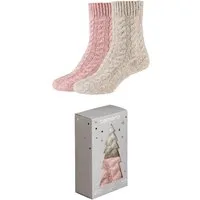 Camano Sneakersocken warm & cozy (2-Paar) mit Zopfmuster, Rippenbündchen