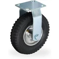 relaxdays Schwerlastrolle Bockrolle 2.50-4, (1-St), Schwarz-Silber