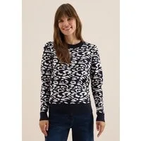 CECIL Strickpullover mit Leomuster