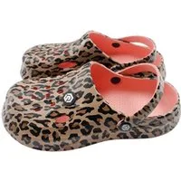 VewoTex Damen Clogs Leo » günstige Damenschuhe » Clogs mit Leoparden-Muster Clog (1 Paar, 2-tlg., 1 Paar) Sommer & Frühling Garten Schuhe mit Riemen und Cut-Outs