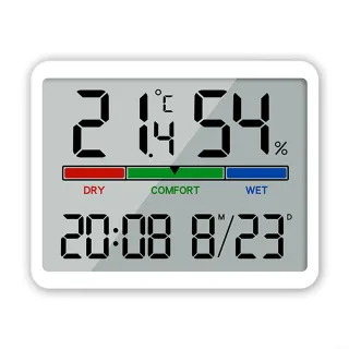 Electronic Multifunctional Magnetic Temperature Clock Wall Clock Digital Alarm Clock Large LCD Display Date Time Tempera