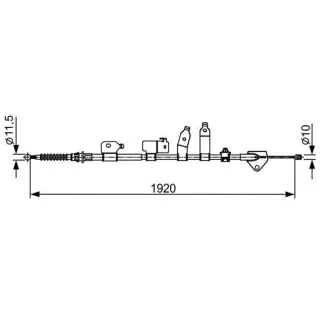 Bosch Handbremsseil hinten rechts Toyota Auris Corolla
