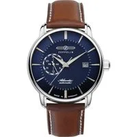 ZEPPELIN Automatikuhr Atlantic Automatic 8470-3, Armbanduhr, Herrenuhr, Datum, Lederarmband, Made in Germany