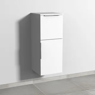 Sanipa 3way Mittelschrank mit 1 Tür und 1 Auszug, Weiß-Soft, UM12743 UM12743