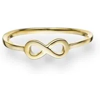 Glanzstücke München Silberring Infinity gelbgold, aus Sterling Silber