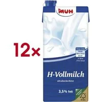 MUH Milch H-Vollmilch 3,5% Fett, 12x 1 Liter