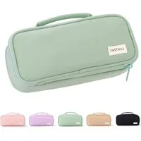 LuxusKollektion Federmäppchen Großes Federmäppchen Organizer Canvas Bleistift Tasche Mädchen-Grün
