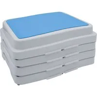 Spetebo Tritthocker Trittstufe stapelbar weiß - 50 x 40 cm (Set, 4 St., 4er), Antirutsch Badezimmer Tritthocker