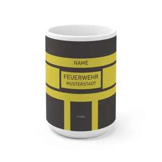 COVRZ Personalisierter Feuerwehr-Keramikbecher – Individuell gestaltbarer Text für Helden 11oz Ohne
