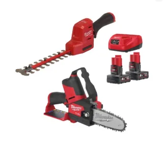 Milwaukee Kettensägen-Heckenscheren Set M12FPP2OP2-642 - 4933493208