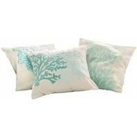 Mirabeau Kissenhülle Kissenhülle 3er Set Vaiea türkis/beige