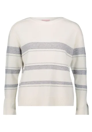 so cosy - Streifenpullover beige/grau - Gr. - 44