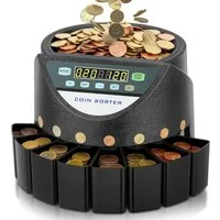 FOHERE Spardose Münzzähler Sortierer, Geldzählmaschine Münzen Sortierer 800 Kapazität, (1-tlg), mit 7-stellige LED-Anzeige und großer Kapazität