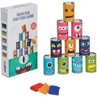 relaxdays Spiel Dosenwerfen für Kinder, Geschicklichkeitsspiel