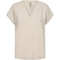 soyaconcept Kurzarmshirt - Tiefer V?Ausschnitt - Kurzarmtop - Sommerliches Shirt -