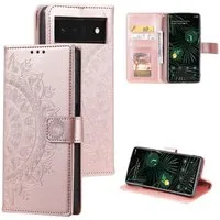 CoverKingz Handyhülle Hülle für Google Pixel 7 Pro Handyhülle Flip Case Schutzhülle Mandala 17,01 cm (6,7 Zoll), Klapphülle Schutzhülle mit Kartenfach Schutztasche Motiv Mandala