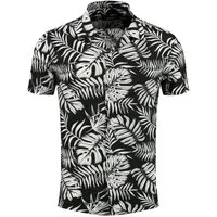 Key Largo Hawaiihemd Herren Hawaii Freizeit Hemd Havanna MSH00009 Regular Kurzarm Kentkragen Gemustert