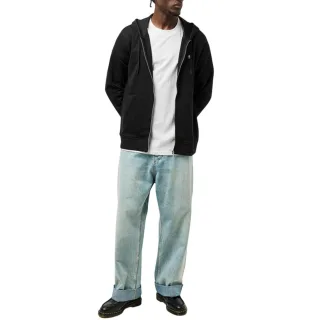 Original Penguin - Hoodie mit durchgehendem Reißverschluss für Herren, Baumwolle, Langärmlig (Schwarz)