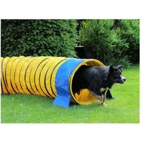 VABIONO Agility-Tunnel Profi-Ausführung 360° mit Stützsandsäcken FCI-Standard L=5m Ø60cm, Witterungsbeständig, kostenloser Versand