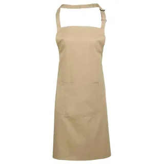 Premier - "Colours Collection" Latzschürze für Herren/Damen Unisex, Tasche (Khaki)