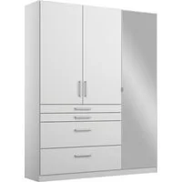 rauch Drehtürenschrank Kleiderschrank Schrank Garderobe Garderobenschrank HOMBURG mit Spiegel, oberer Schubkasten mit Einteilung MADE IN GERMANY