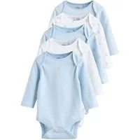 Next Langarmbody Langärmelige Baby-Bodysuits, 5er-Pack, Bär (5-tlg)
