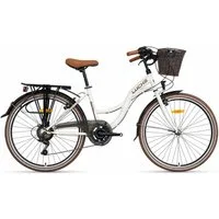 LUCHS Cityrad Feline Damenfahrrad 28 Zoll – Cityfahrrad Hollandrad – Damen Rad Ekru, 21 Gang Shimano, Kettenschaltung, 21 Gang SHIMANO, Frontkorb – Citybike für Alltag & Freizeit