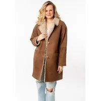 Mauritius Ledermantel MWXofia OS mit Reverskragen, Oversized Fit