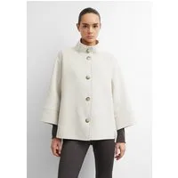 comma Funktionsjacke Outdoor-Jacke Oversize Doubleface-Jacke mit Stehkragen