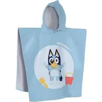 MTOnlinehandel Badeponcho Bluey 60x60 cm, Kinder Poncho mit Kapuze, weich & saugstark, 100% Baumwolle, Kapuze, schenkt Wärme, trocknet sanft und sorgt für geborgene Wohlfühlmomente