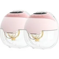 Tekoo Elektrische Milchpumpe Elektrische Doppel-Milchpumpe Tragbar, 2er-Set 2x240ml Leise, Set, Doppelpack, Freihändig & Tragbar, 3 Modi & 9 Stufen, Leise (48dB), BPA-frei
