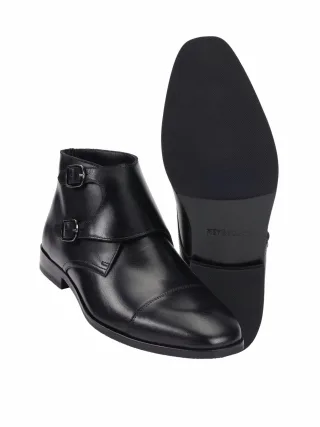 Mey & Edlich Herren Doppelmonk Stiefel Schwarz Obermaterial, Futter und Decksohle: Rindleder