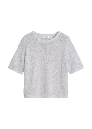 Marc OPolo Casual - Kurzarm Pullover loose airy blue - Gr. - S