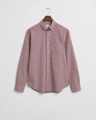 GANT - Regular Fit Classic Popeline Hemd mit Streifen PLUMPED RED - Gr. - 5XL