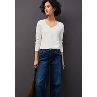 STREET ONE Langarmshirt mit Herzausschnitt