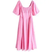 Next Midikleid Midikleid mit Puffärmeln (1-tlg)