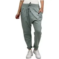 Mississhop Boyfriend-Hose Damen Baumwollhose Hose Sweatpants Jogginghose Baumwolle M.295