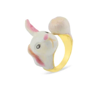 Hasen Ring vergoldet