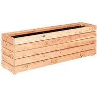 Mega-Holz Pflanzkübel Modulo aus Lärchenholz - Naturbelassener Blumenkasten für den Garten (DIY-Set), 120 x 30 x 39 cm, 140 L Fassungsvermögen