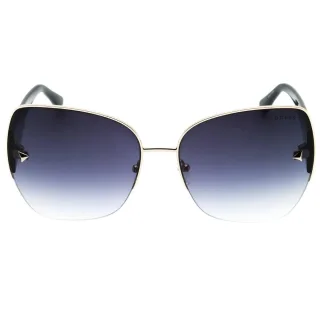 Guess – Sonnenbrille mit goldenem Detail und schwarzem Rahmen und getönten Gläsern