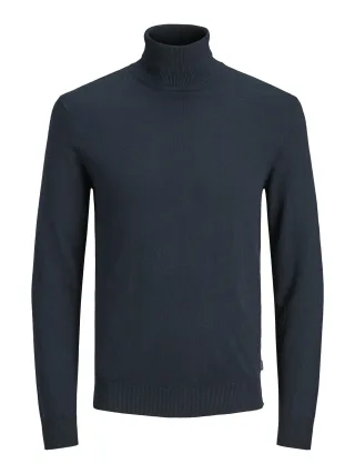 JACK&JONES - JJEEMIL KNIT ROLL NECK NOOS Navy Blazer - Gr. - XL