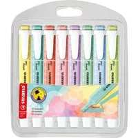 STABILO Filzstift Textmarker-Set mit 8 Farben, swing cool Pastel, Ideal für Schule und Büro, handlich und farbenfroh