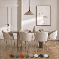 Haris Børn Esszimmerstuhl mit Armlehnen NØR - Hochwertige Polsterstühle für Esszimmer (Set, 6 St), Premium Esszimmer Stühle & Wohnzimmer Stühle