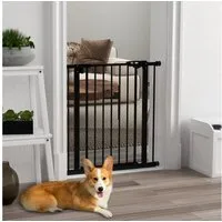 PawHut Hundegitter Türgitter ohne Bohren mit Auto-Close Treppengitter (Absperrgitter, 1 St., Türschutzgitter), für Garten, Balkon, Schwarz