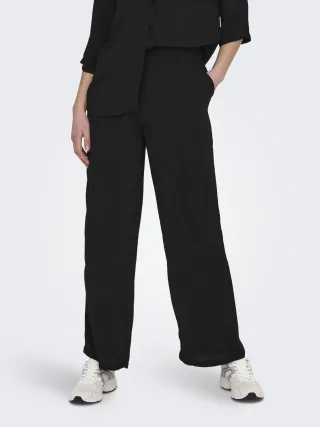 JDY - JDYDIVYA LIFE HW WIDE PANTS WVN NOOS Black - Gr. - 32