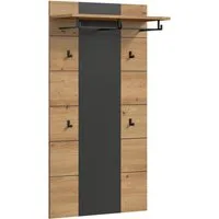 Home affaire Garderobenpaneel REHAT, TOPSELLER!, Höhe 145 cm, Hutablage, 4 Haken, Garderobenstange (1 St., in verschiedenen Farben erhältlich), Paneel, Wandboard, Garderobe, Garderobenleiste, Garderobenboard