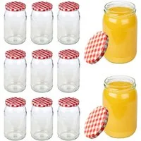 mikken Einmachglas 900 ml große Einmachgläser Einkochgläser Schraubgläser Vorratsgläser, (Set, 12-tlg., Spar-Set), luftdicht schließend, zum pasteurisieren geeignet