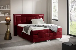 Boxspringbett Elektrisch Bett DORES 120x200cm in Stoff Fresh Rot