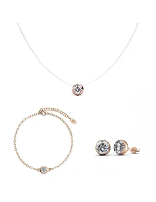 Mond Set - Rose Gold und Kristall