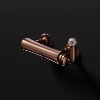 Steinberg Serie 355 Aufputz-Einhebelmischer 1/2" für Dusche, Kupfer gebürstet / Calacatta Viola 355 1200 BC